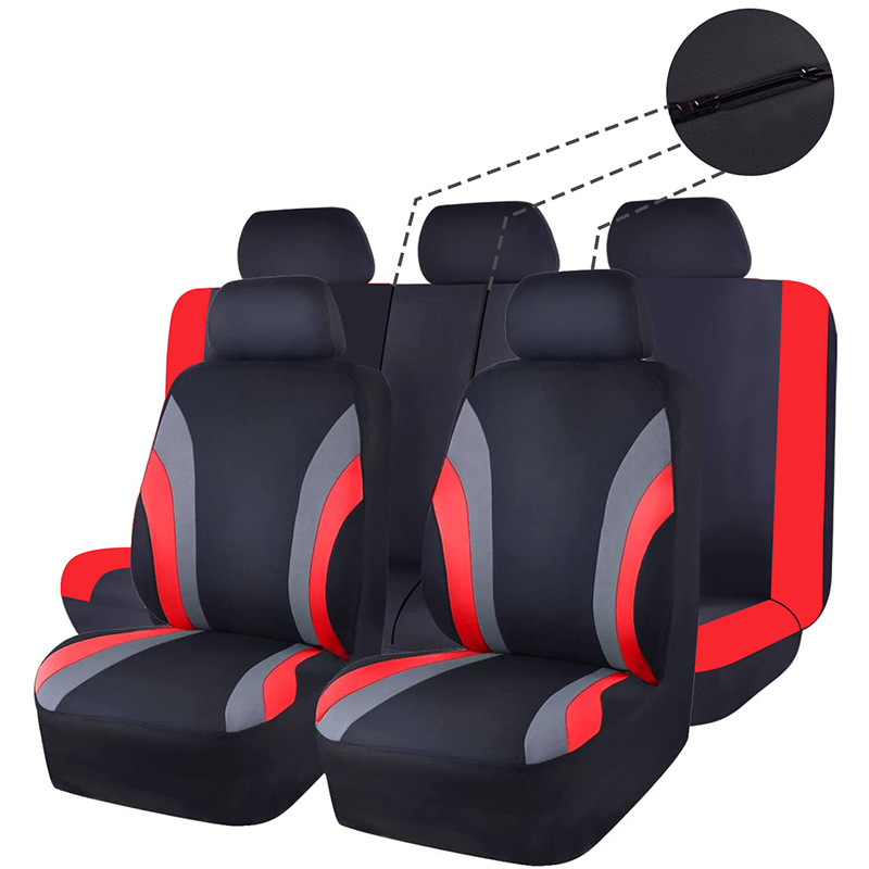 Cross-border hot-selling GM seat cover four seasons with 3 zippers rear universal seven-seater breathable