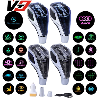 Hot-Selling Foreign Trade Car Modification Luminous Crystal Gear Shift Knob for Toyota and Mitsubishi, Auto Parts and Accessories
