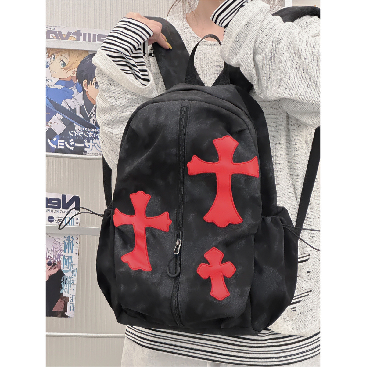 2026 New Versatile Backpack for College and Middle School Students, Large Capacity, Durable, Cross-Design, Lightweight Commuting Bag