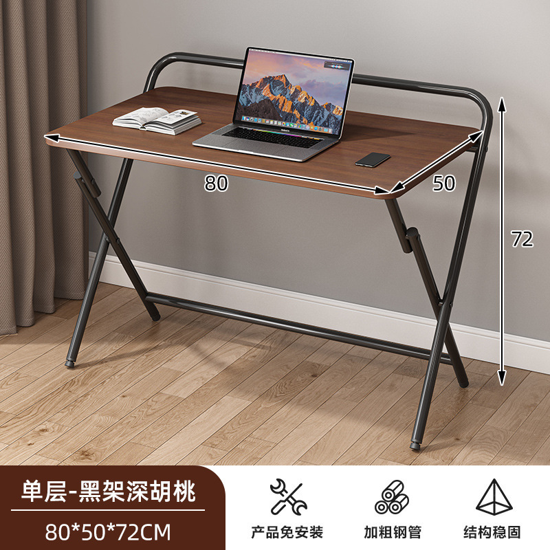 Mesa de computadora plegable, escritorio de escritorio plegable