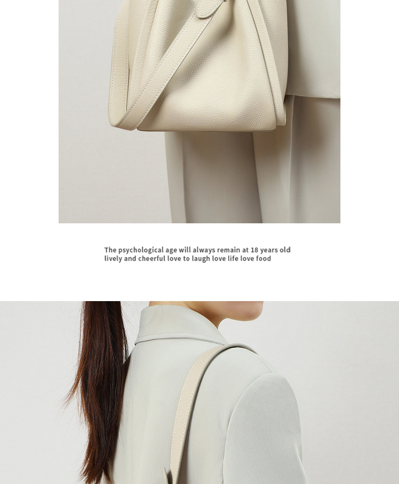 Women’s Bags this year's popular new style versatile bucket bag, niche designer genuine leather hand held vegetable basket_voghion.com