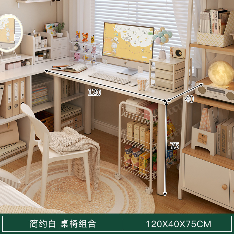Comodador dormitorio de niñas 2 en 1 mesa de maquillaje 2025 nuevo estilo de crema de lujo ligero escritorio de escritorio casero de alta calidad