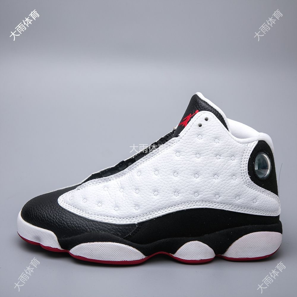 Zapatos de baloncesto transfronterizos aj13 de cabeza zapatos de baloncesto en blanco y negro Panda color blanco y azul obsidiana zapatos deportivos grandes para hombres y mujeres