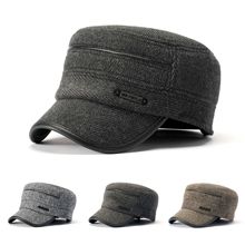 老人帽子男士冬老年人爷爷加厚保暖棒球帽爸爸护耳冬帽中年鸭舌帽