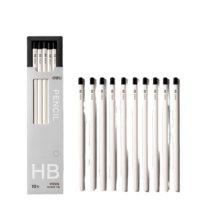 Delit HC809 pequeño lápiz blanco HB para estudiantes de primaria hexagonal lápiz 2b niños principiantes al por mayor