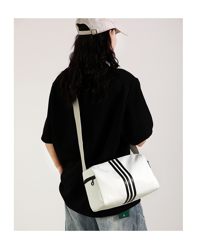 This is a simple, fashionable, casual and versatile crossbody bag for women, suitable for commuting. It is a large-capacity striped single-shoulder bag for both men and women undefined