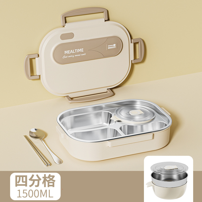 Caja de almuerzo de aislamiento térmico 316 de acero inoxidable para trabajadores de oficina estudiantes pueden cocinar platos de microondas para arroz divididos en cajas de almuerzo