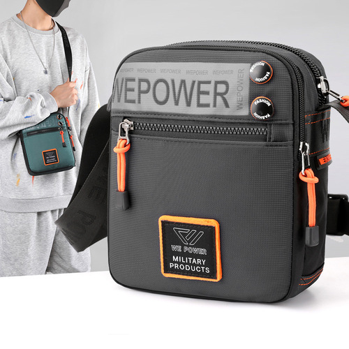 Wholesale new trendy men's crossbody bag, fashionable casual shoulder bag, outdoor water-repellent sports bag, travel small bag