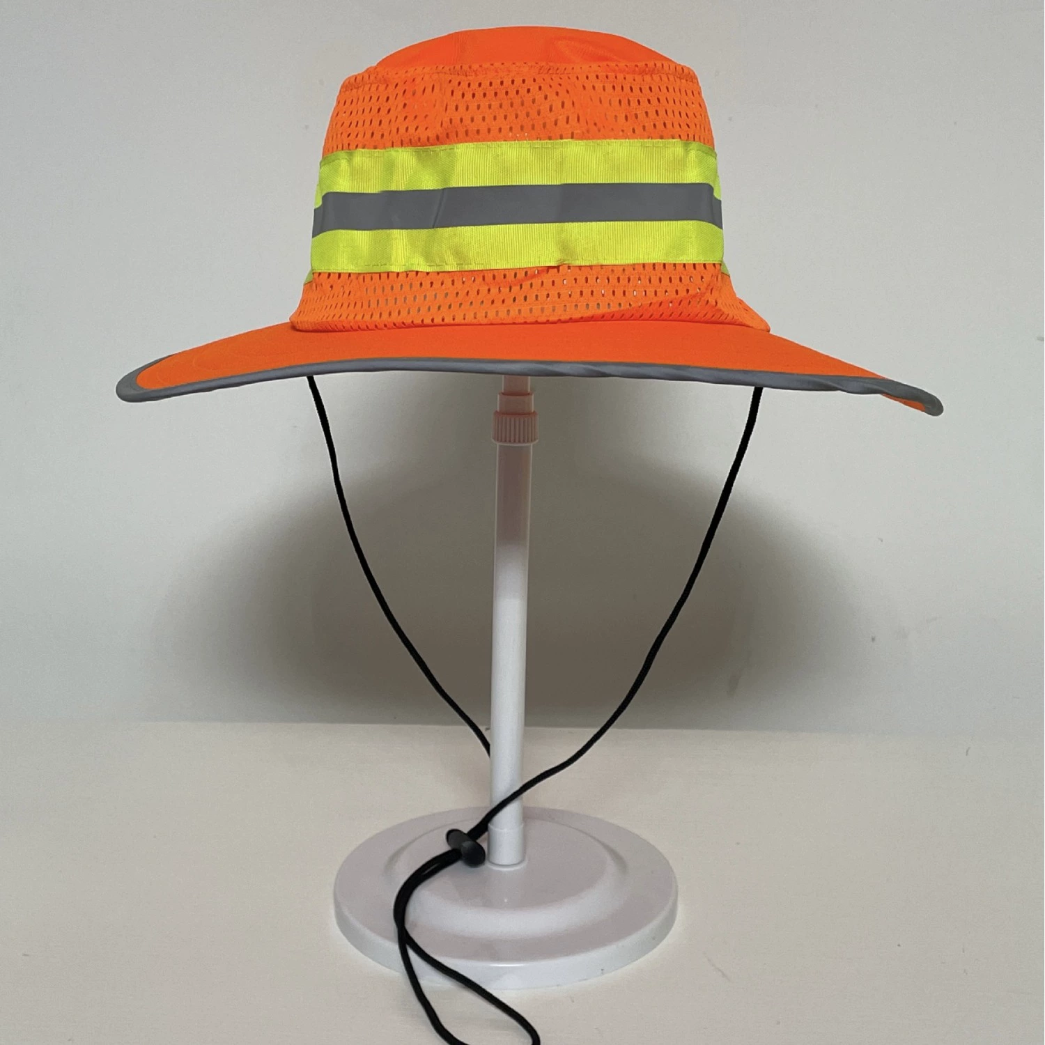 Флуоресцентные санитарии Рыбак сетка шляпа большие поля солнце шляпа уборка открытый солнцезащитный шляпа Светоотражающая защита труда шляпа