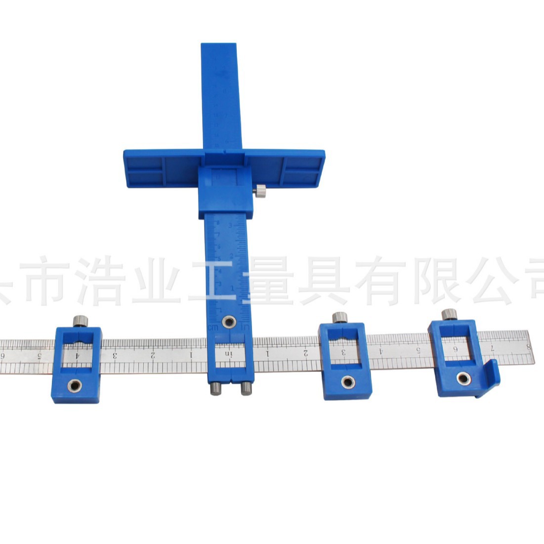 铝合金家具打孔器 多功能木工打孔定位器塑料T型尺调节开工定位器