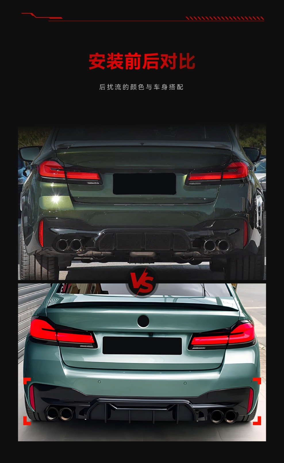Suitable for 2018-2023 Bmw 5 Series G30 G31 m Sport Competitive Rear Lip Rear Lip Spoiler Modification