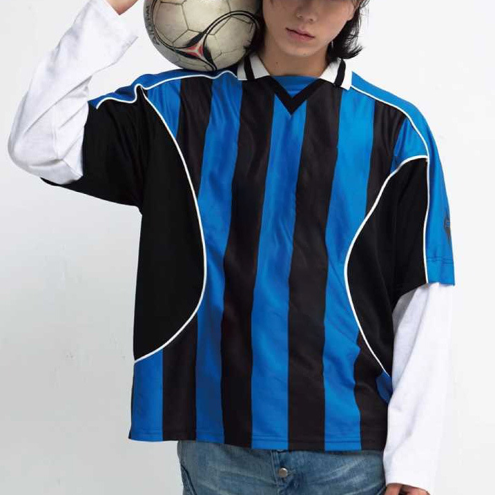 New Customizable Logo Casual Men's and Women's Hip-Hop Cotton Imitation Two-Piece Long-Sleeved T-Shirt Lapel Trendyy T-Shirt