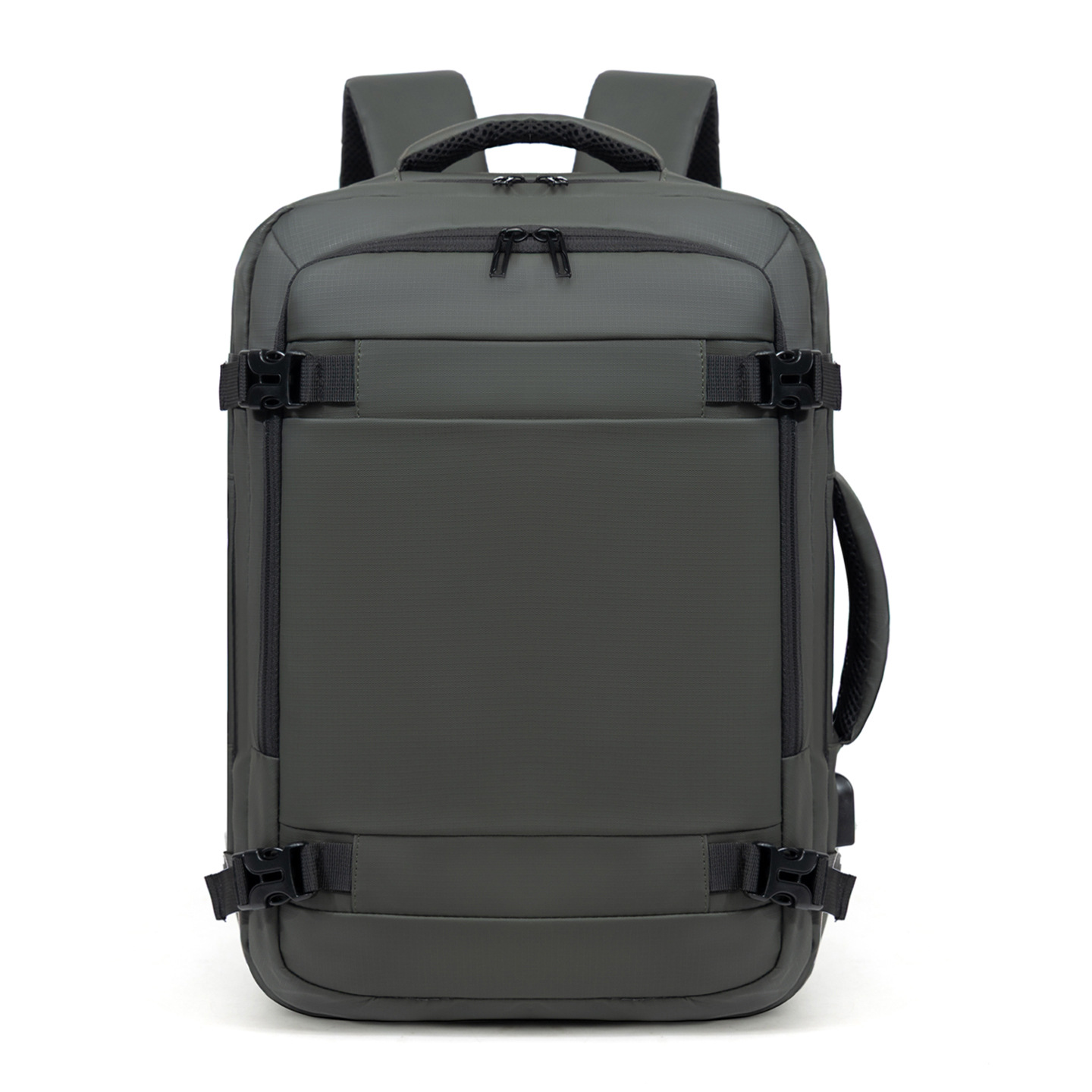 Otoño mochila de ocio de negocios de gran capacidad de color sólido USB anti-derramamiento bolsa de computadora colgar tirón bolsa de viaje de negocios