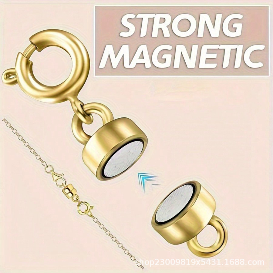 Cross-Border Short Cylindrical Magnetic Buckle Necklace Accessories Magnet Buckle DIY Bracelet Necklace Jewelry Connecting Buckle Weight