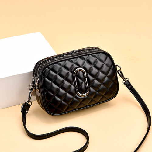 Crossbody bag women's bag  spring new style small fragrant fashion women's shoulder bag three-layer practical soft leather small square bag