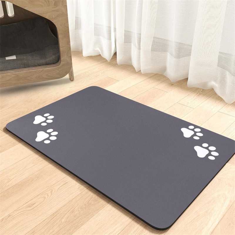 Amazon temu ラベル付きペット猫と犬の食事マット新しい珪藻泥フロアマット飛沫防止吸水速乾マット|undefined