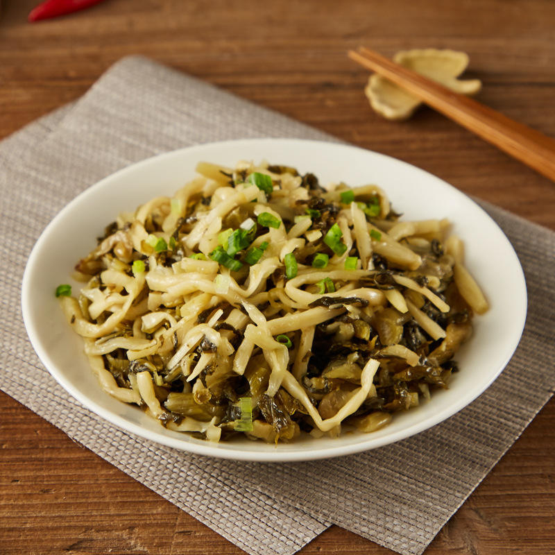 Bohong Small Vegetable Mustard Spinach and Bamboo Shoot Noodles 80g Small Packaging Rice Noodles Side Dishes Instant Pickled Vegetables and Preserved Vegetables Full Box Pickled Vegetables