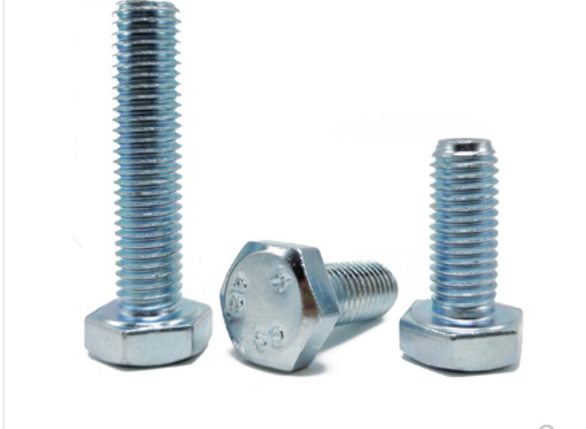 4.8级镀锌外六角螺丝螺栓GB30六角头M6M8M10M12全螺纹半螺纹