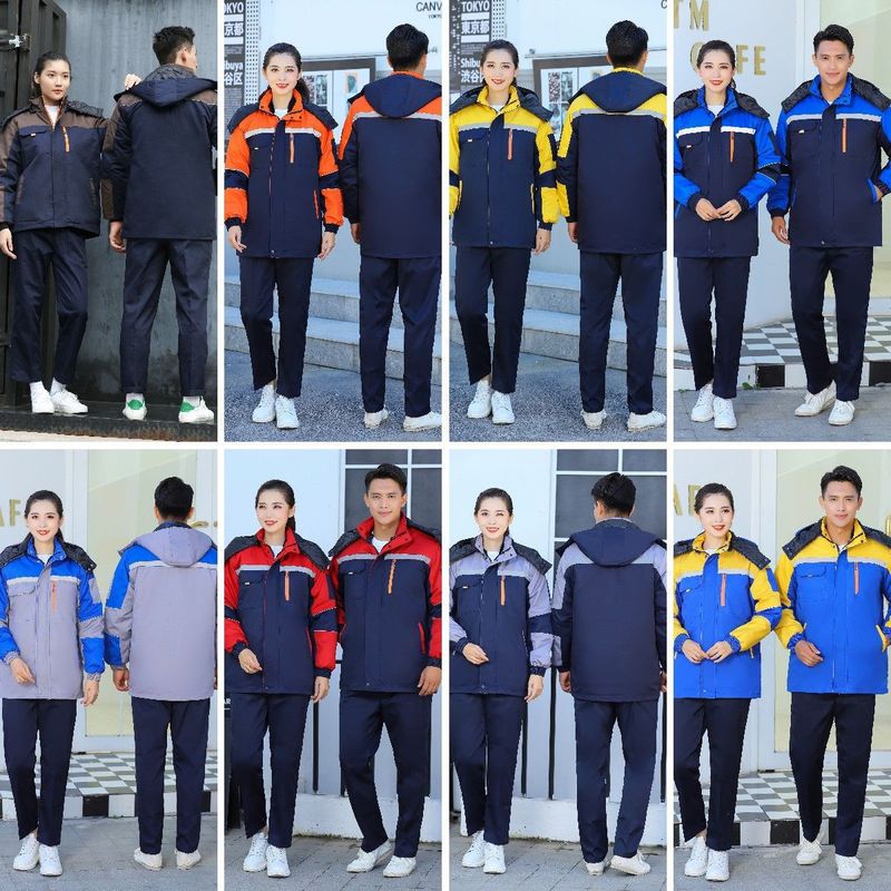 冬の綿服労働保護作業服は防寒服の綿入れのコートを取り外して耐摩耗性のある男性が綿入れを厚くしてカスタマイズすることができる|undefined