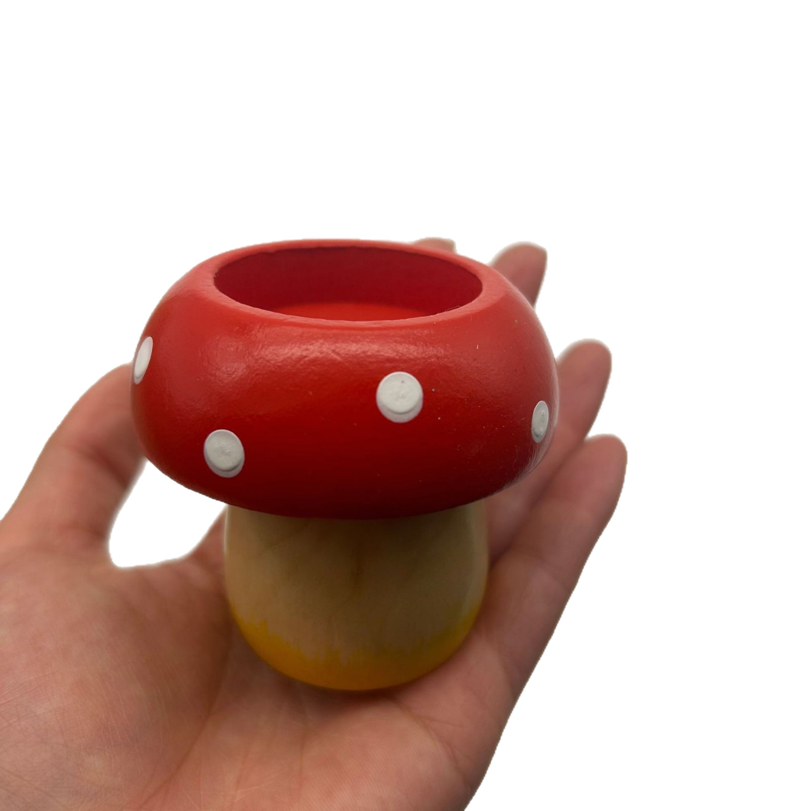 Amazon nuevo estilo de hongos candelabro de madera atmósfera festiva decoración de escritorio candelabro