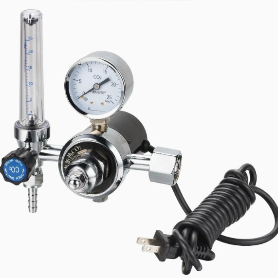 二氧化碳气表36V 110V 220V电加热CO2省气压力表全铜减压阀G5/8