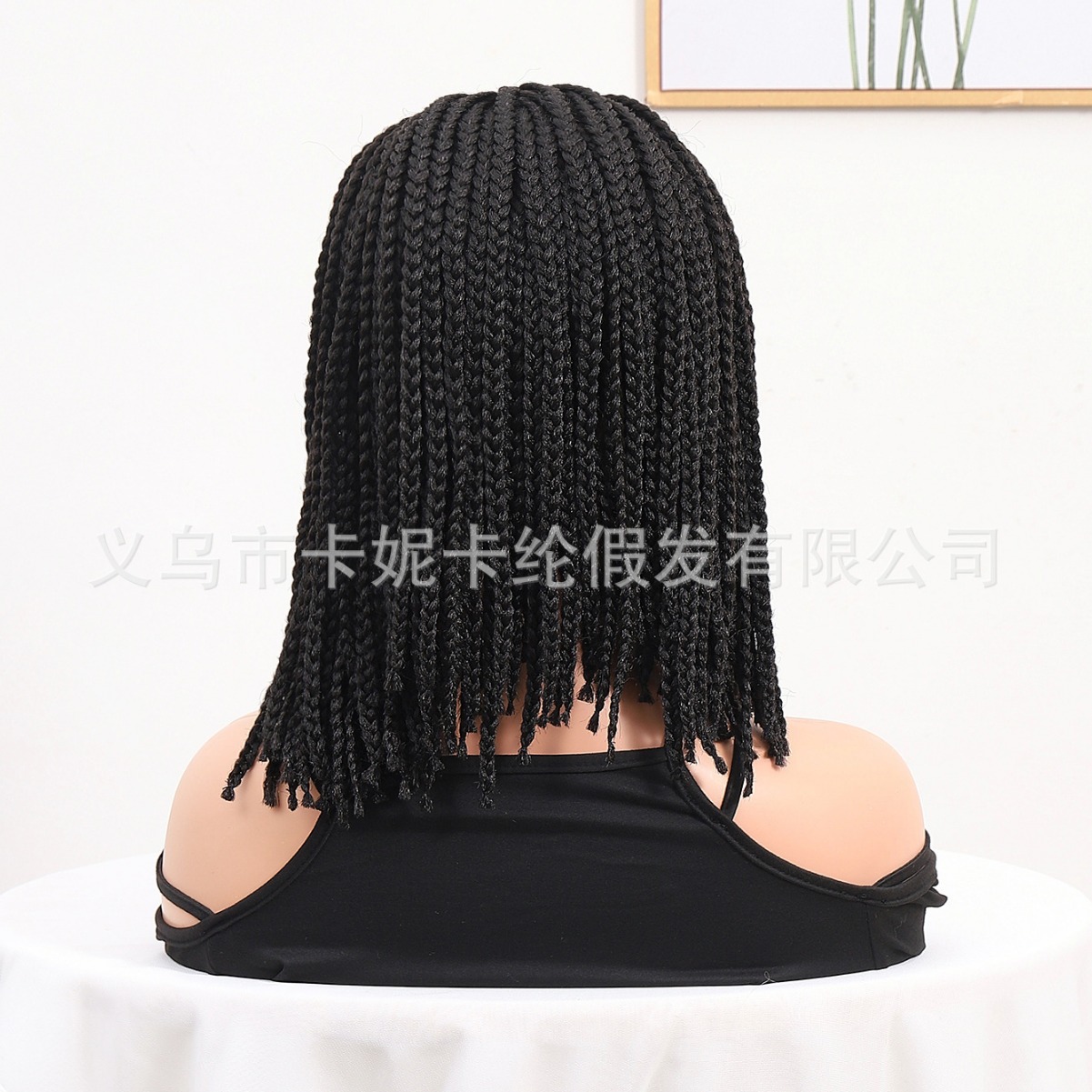 NEWLOOK nuevo estilo europeo y americano transfronterizo negro rizado caballo pequeño estilo corto peluca de cabello humano real encaje cubierta de cabeza