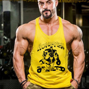 Fitness Vest Men's Loose Training I-Shaped Sling Cotton Sports Hurdle Bodybuilding Thin Belt Fashion Style
