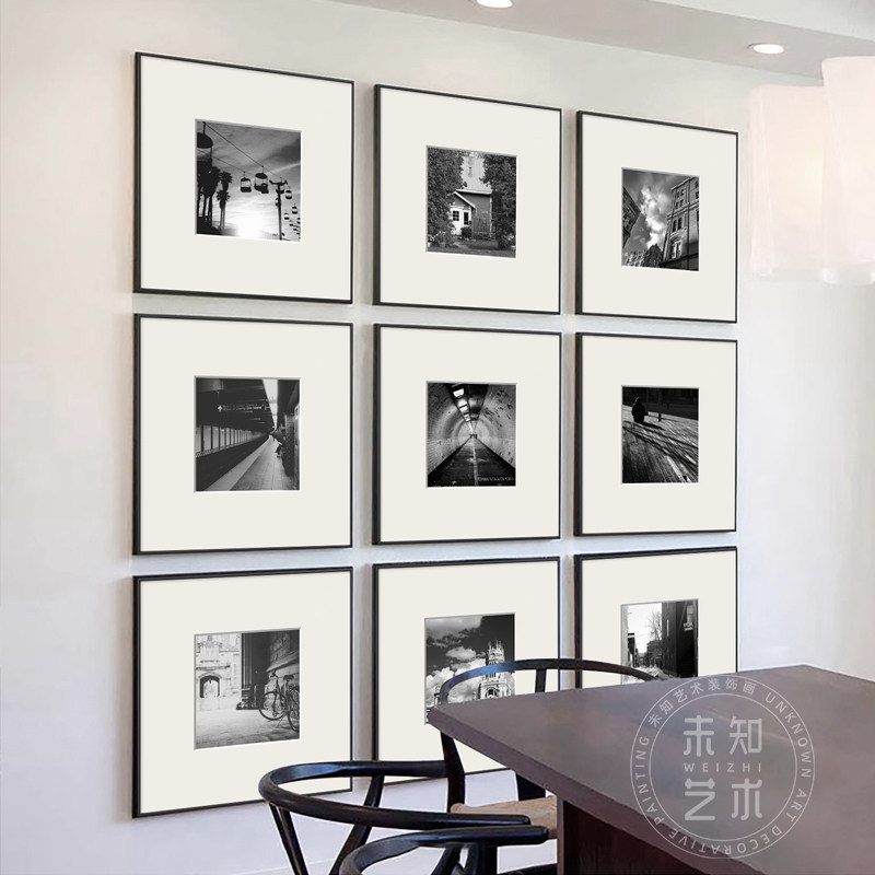 Black and white landscape photography photo combination decorative painting, niche art industrial style restaurant wall art, nostalgic retro mural Black and white landscape photography photo combination decorative painting, niche art industrial style restaurant wall art, nostalgic retro mural
