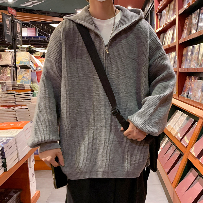 Demi-season knitted hoody