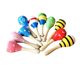 Wholesale Orff musical instrument sand egg double-headed sand hammer wooden painted large sand hammer sand ball music toy sand Bell