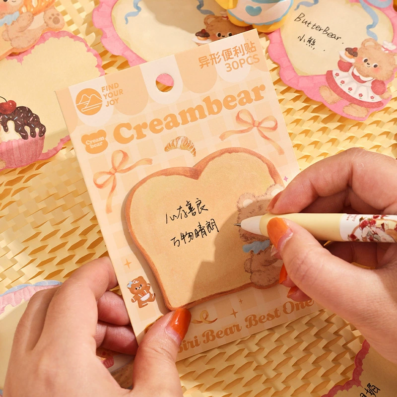 Fjord Island Cream Bear Series Alien Post-it notes Creative Cute Hand Notes Tags Memos Sticky Post-it notes