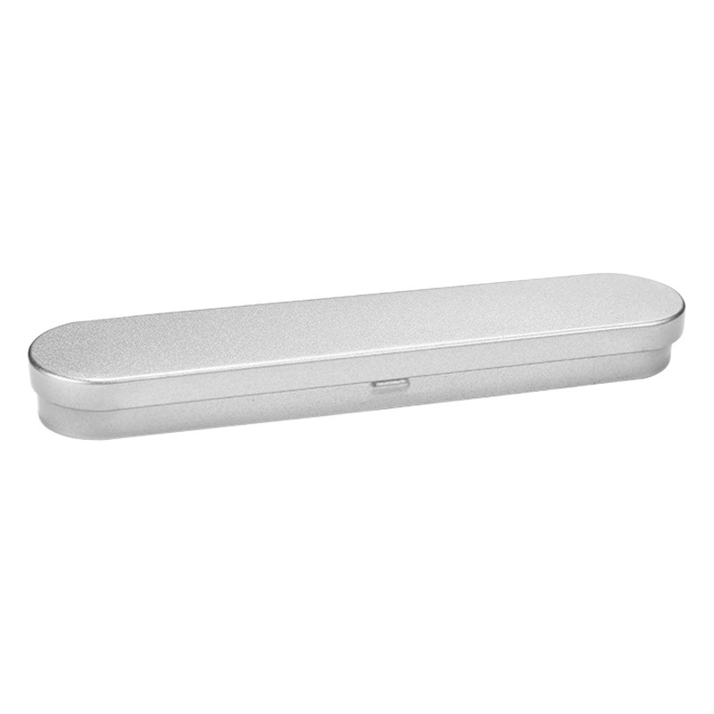 Fábrica en stock Flip regalo caja de hierro nuevo embalaje chino imprimible logo sola pluma caja de almacenamiento universal al por mayor