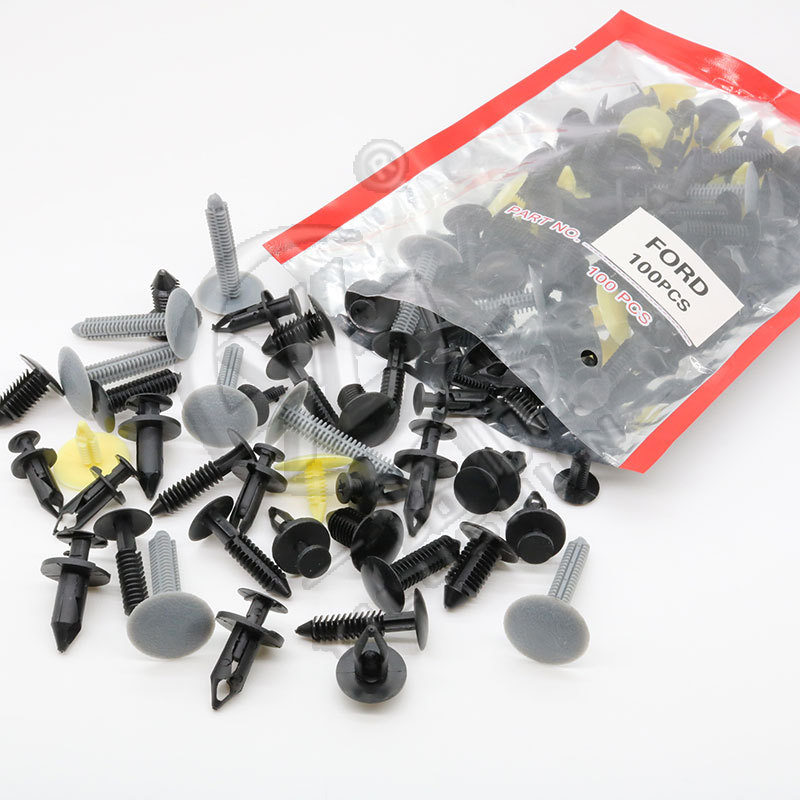 Adecuado para Ford interior del coche techo tronco clip parachoques medio malla a través clavo expansión hebilla de nylon