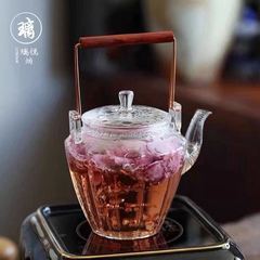 高ホウ素シリコンガラス木は梁壺の特色のある花茶をお茶に入れてお茶を入れます。