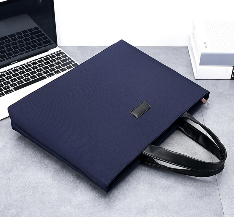 Fashionable A4 file portable Oxford cloth business briefcase, women's and men's official conference bag, printing_voghion.com