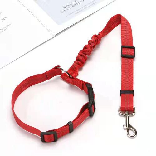 Pet Car Reflective Safety Belt, Dog Elastic Retractable Leash, Large-Dog Anti-Surge Traction Rope for Vehicle Use