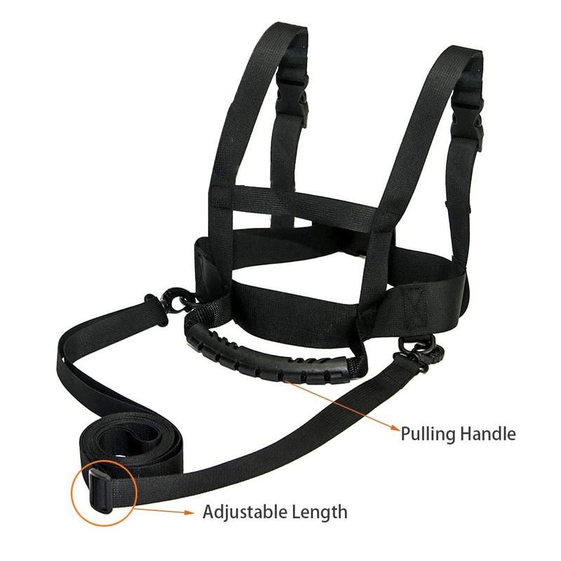 厂家一手货源供应儿童滑雪胸背心牵引绳初学滑雪安全绳训练带