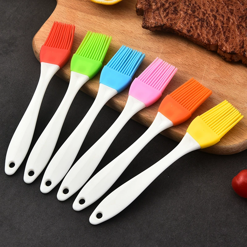 Силиконовая маленькая разделенная масляная щетка для кухни бытовая термостойкая кисть для приправы для выпечки масляная щетка пластиковая ручка для барбекю