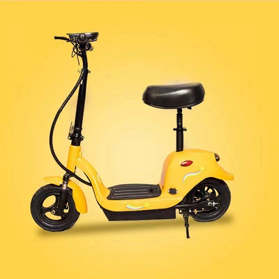 two-wheeled electric scooter, lightweight lithium – Qatlanan elektrik velosipedlər - 10inch-has-a-yellow-brush-motor-24v12a-automotive-grade-lithium-battery-rechargeable-with-a-range-of-40-50-miles-24v