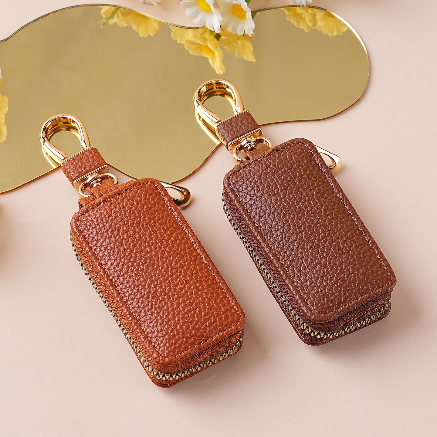 Fashion Creative Zipper Car Key Case Small Mini Car Key Storage Bag Unisex