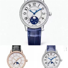 小红书爆款积的加约会大师系列手表月相日月星辰表翻转时尚女神表