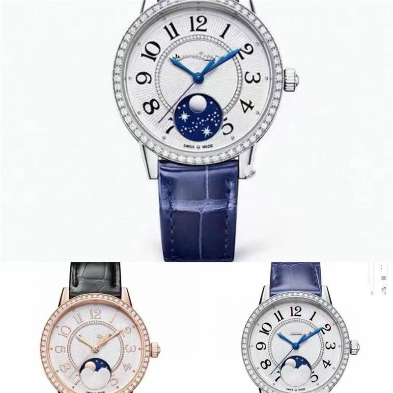 小红书爆款积的加约会大师系列手表月相日月星辰表翻转时尚女神表