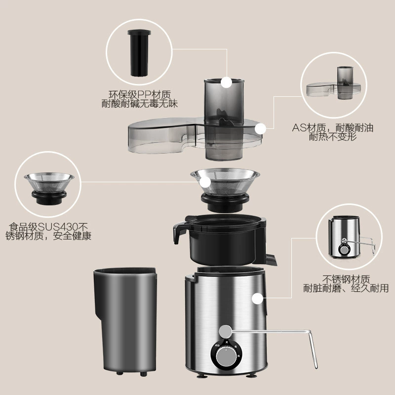 Midea соковыжималка для дома WJE2802D, крупнокалиберная соковыжималка, многофункциональная, свежий сок