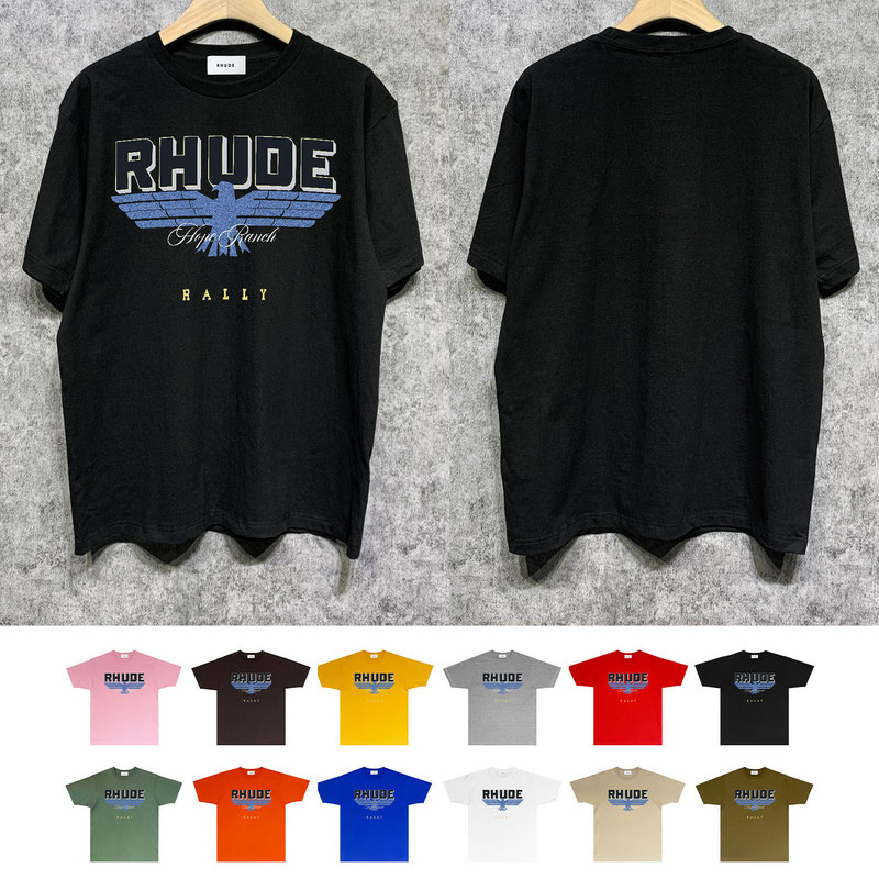 Long-term goods cross-border RH LIMITED RHUDE T SHIRTS European and American street tide short-sleeved T-shirt Long-term goods cross-border RH LIMITED RHUDE T SHIRTS European and American street tide short-sleeved T-shirt