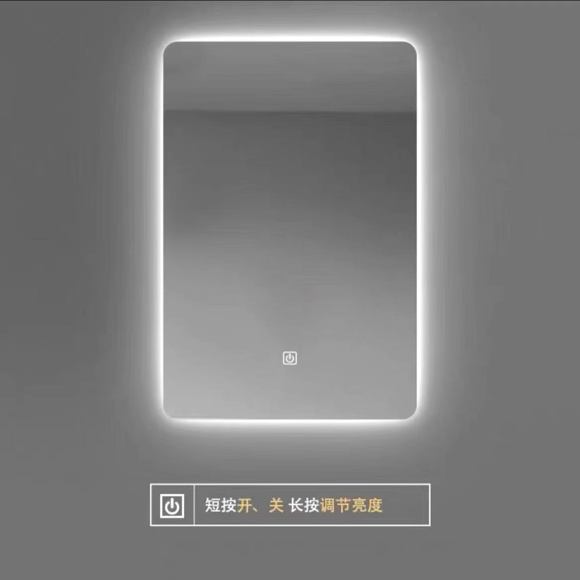 Espejo inteligente pantalla táctil LED espejo de baño de pared inodoro anti-nebble espejo de maquillaje con lámpara espejo de pared