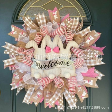 2024 conejo de Pascua colgante de Navidad transfronterizo Amazon Garland decoración Garland accesorios de decoración del hogar