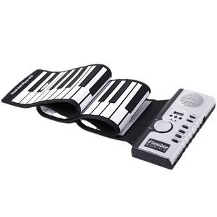 61 key hand roll piano with horn children adult beginner portable folding can play electronic piano musical instrument wholesale