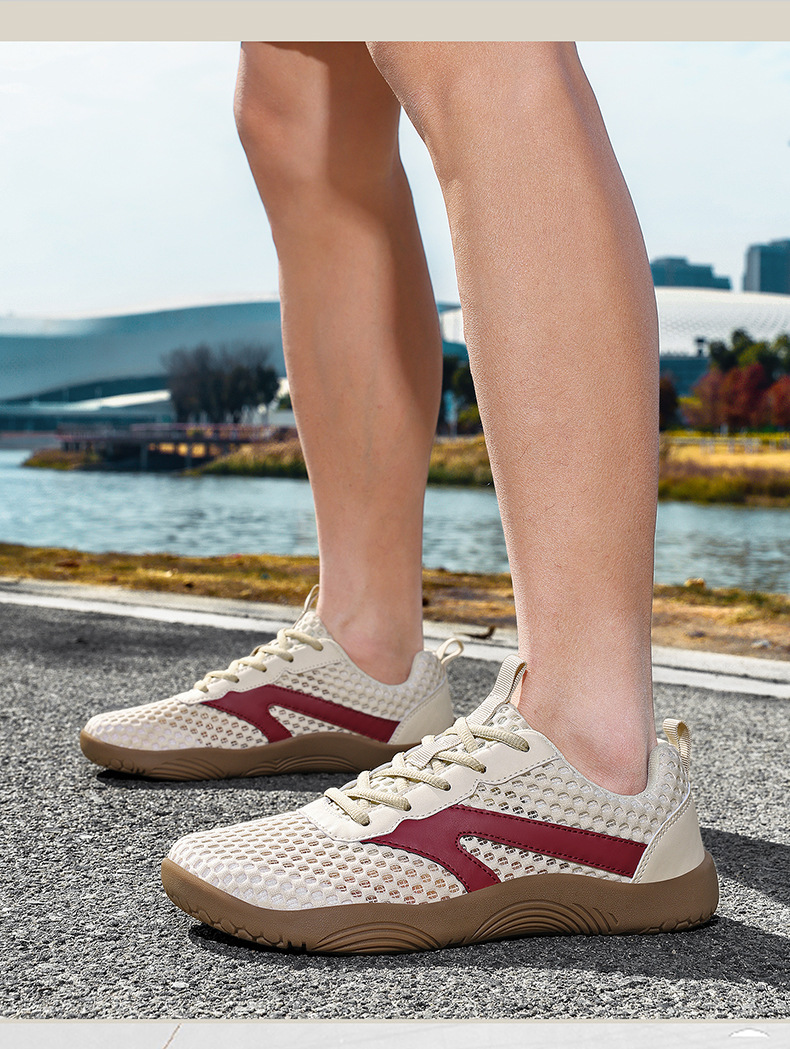 2026 New Model Foreign Trade Summer Mesh Breathable Large Size Shoes Cross-Border Versatile Barefoot Wide-Toed Sneakers_vogvips.com
