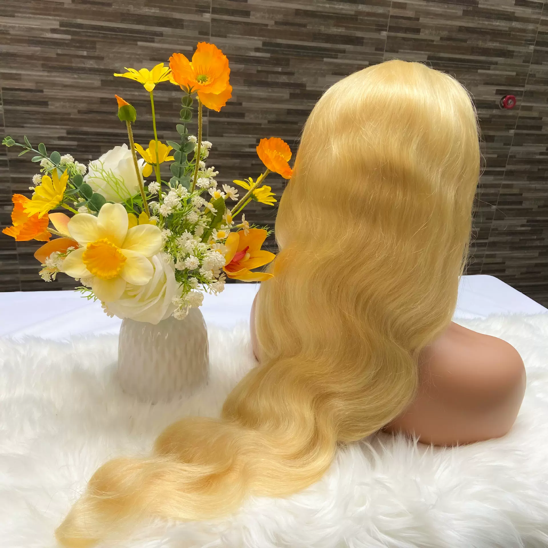 613  13X4前蕾丝假发 lace frontal wig body wave真人发长卷发