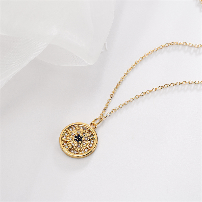 Fashion Geometric Copper Necklace Plating Zircon Copper Necklaces